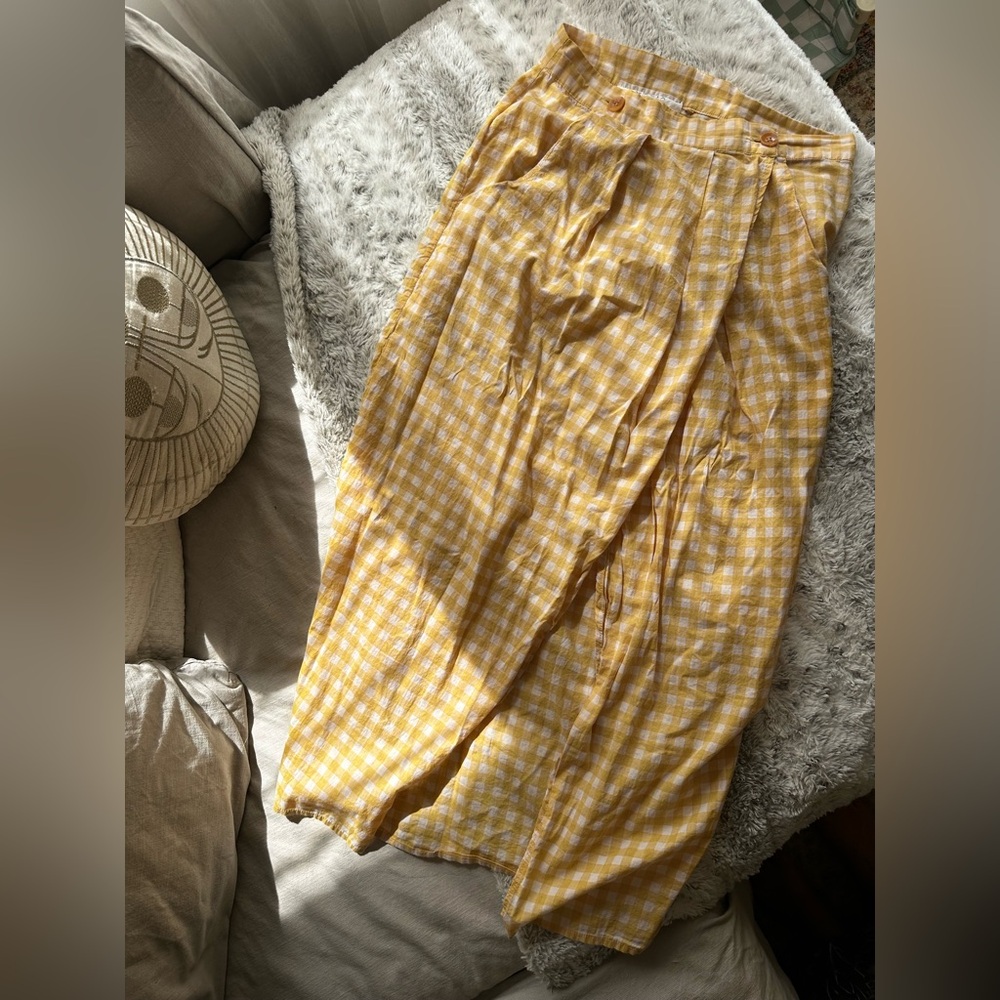 Acacia Swimwear Yellow Gingham Skirt